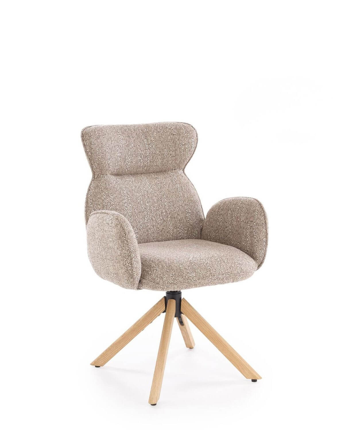 krzesło do jadalni k585, funkcja obracania, dąb naturalny