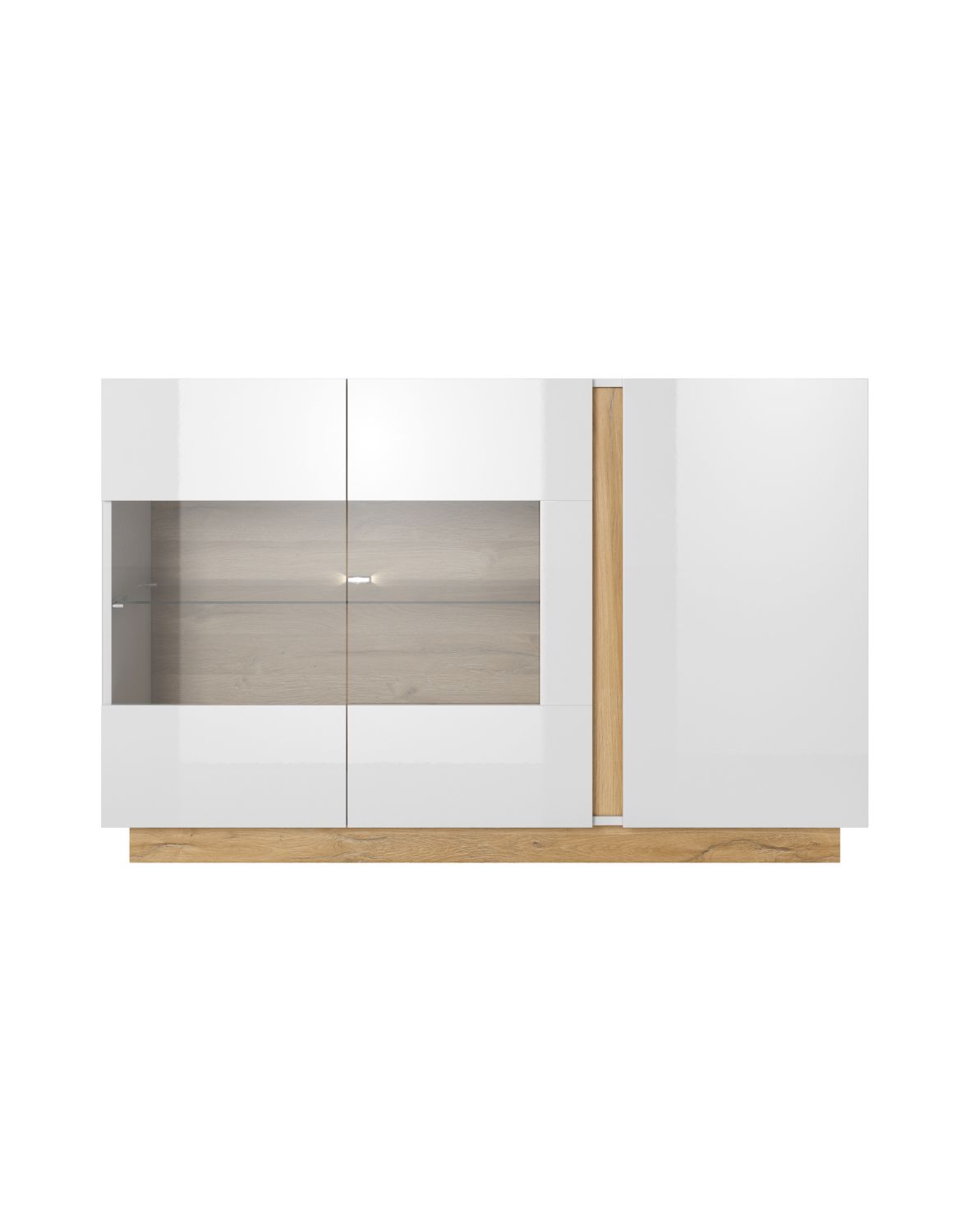 komoda z witryną biały połysk arco e 138