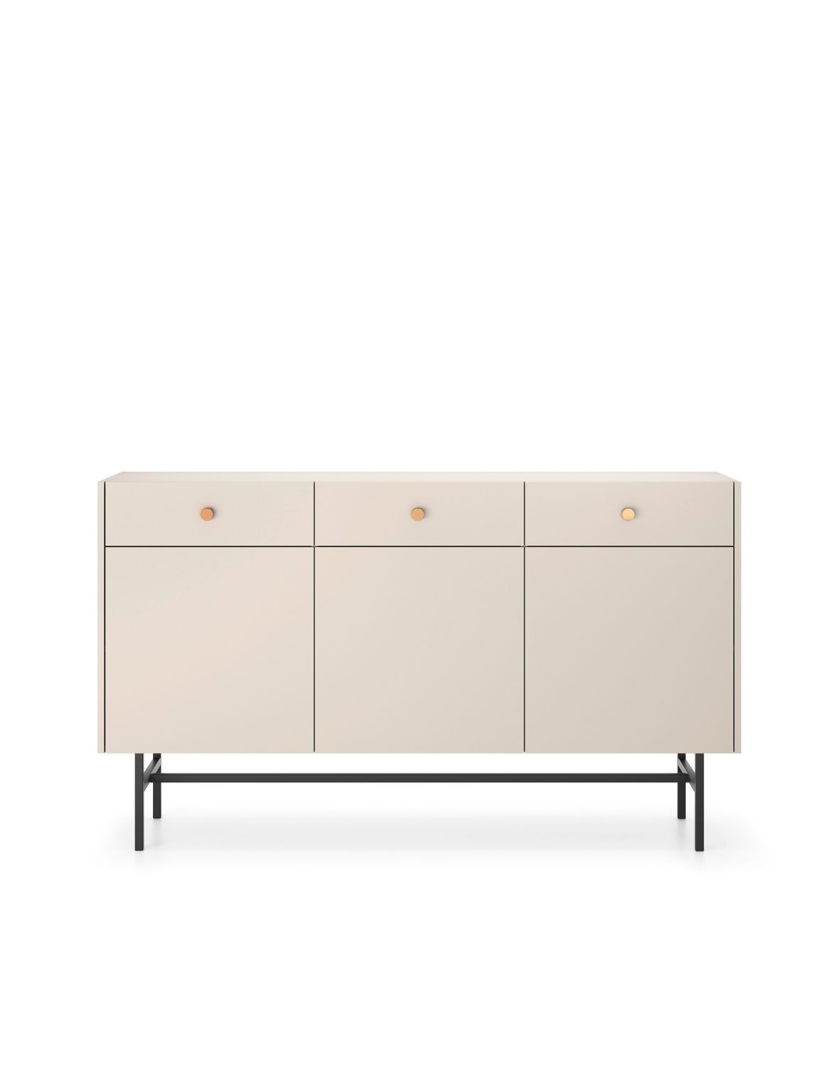 Komoda Diva kaszmir z 3 szufladami i 3 szafkami (3D3SZ) 155 cm