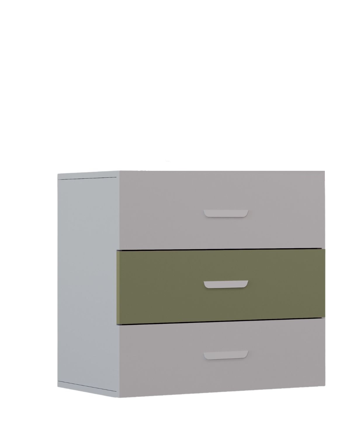 komoda lumi kaszmir i zielony oliwka