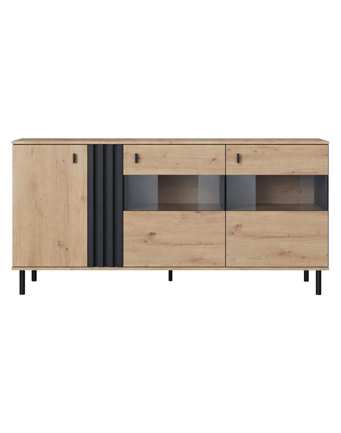 komoda z witryną madis e 165 cm