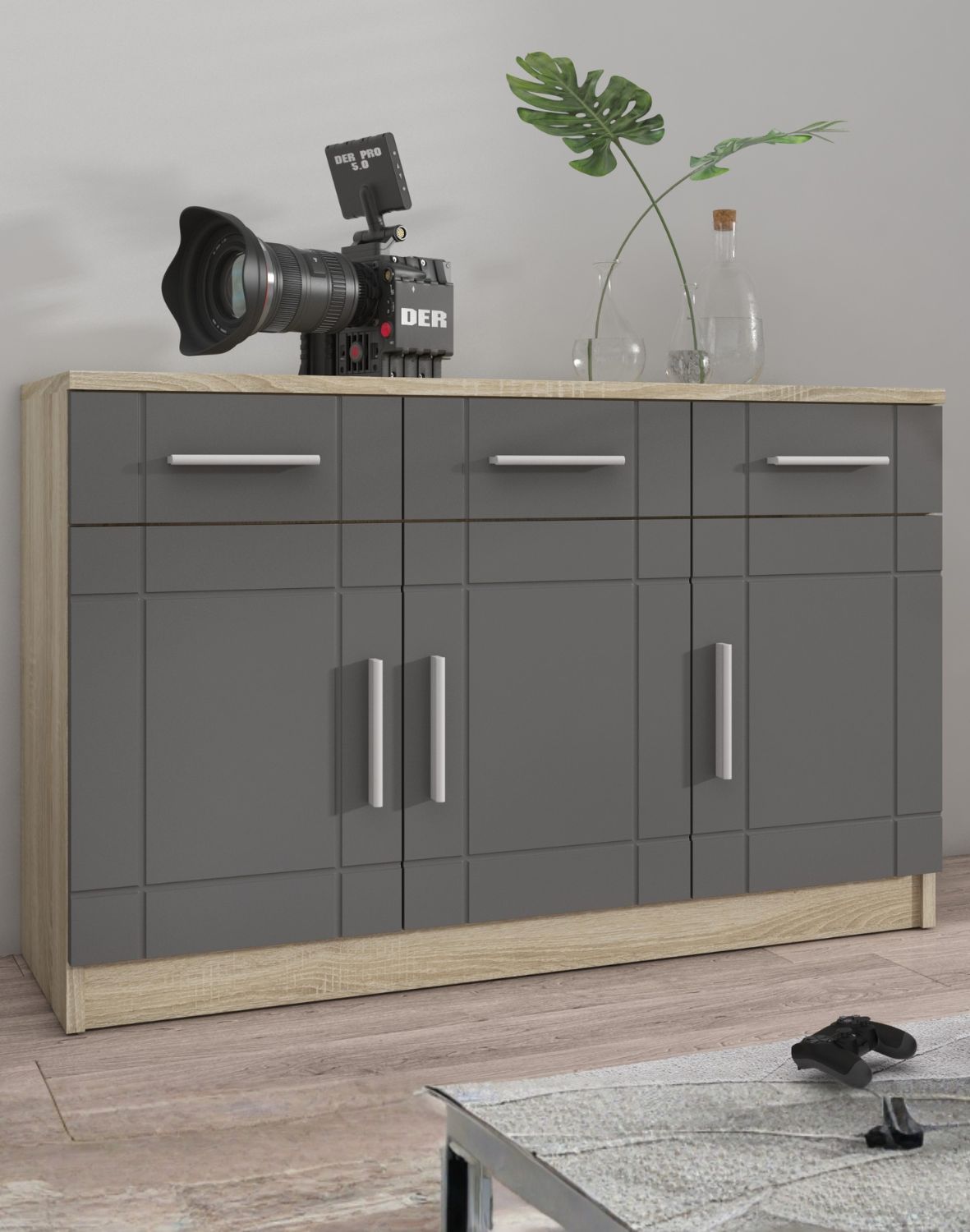 komoda paris grafit dab sonoma 3f3s