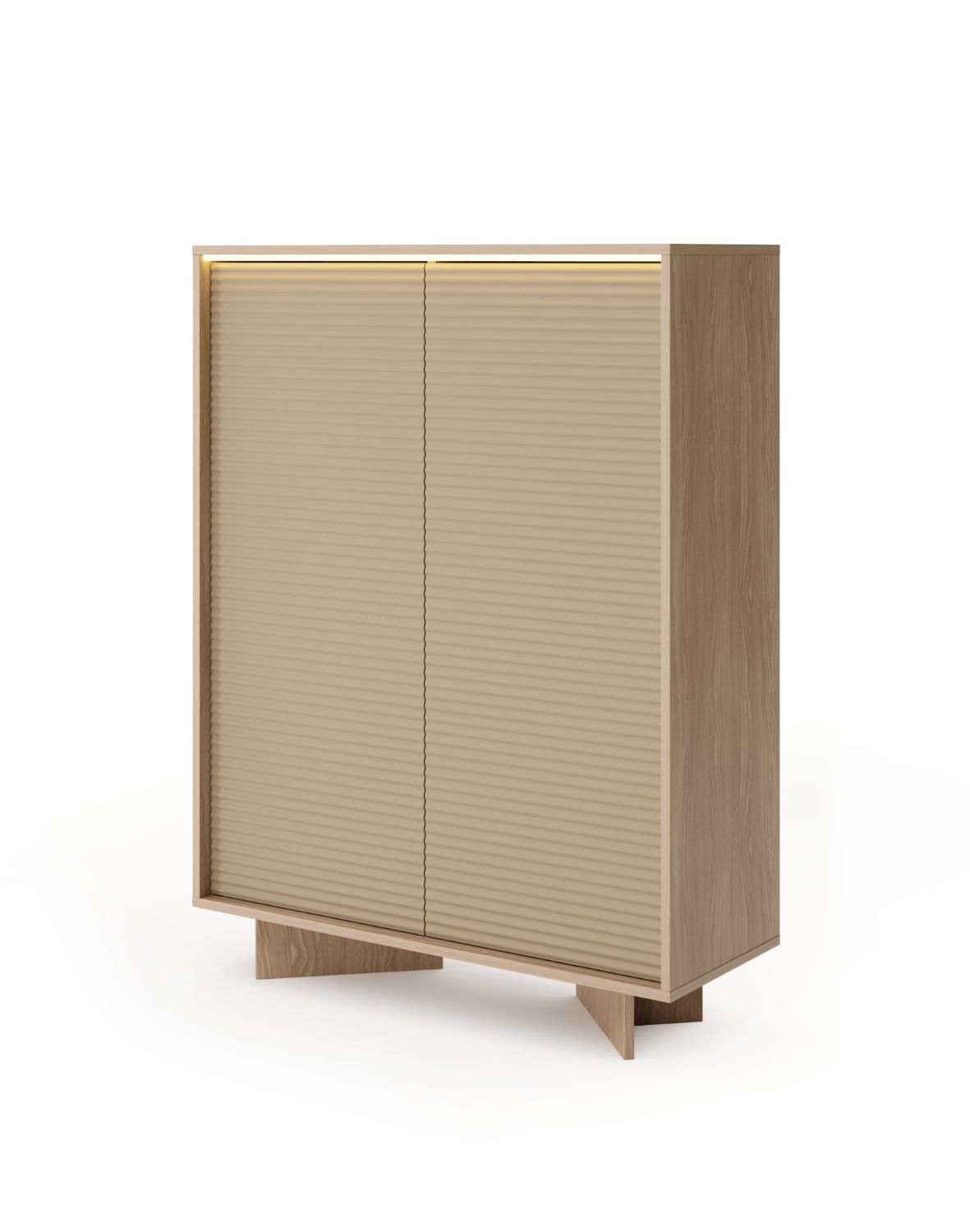 komoda wysoka semi a led cappuccino bolivar naturalny