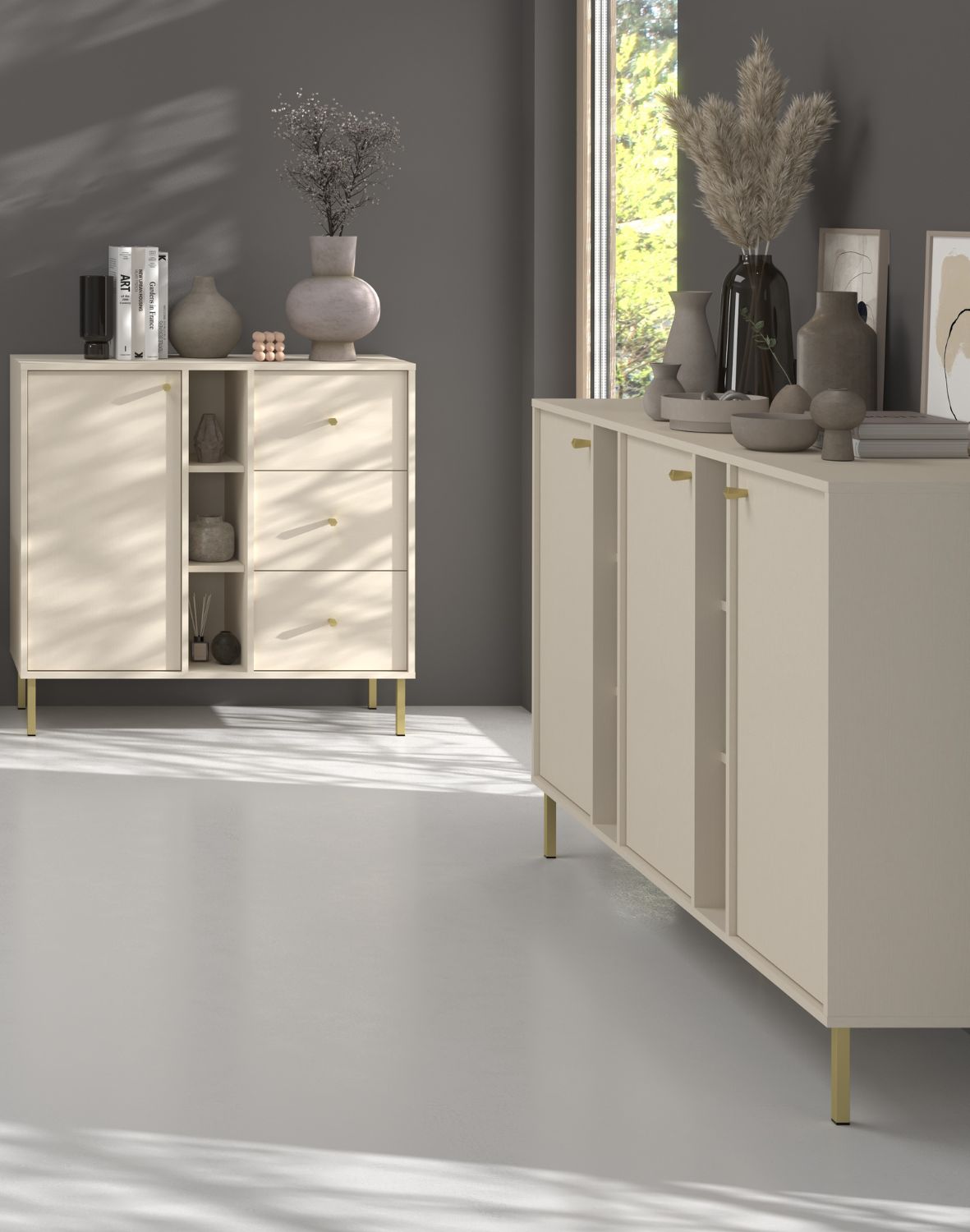 komoda tokyo 2 bez piaskowy typ 823