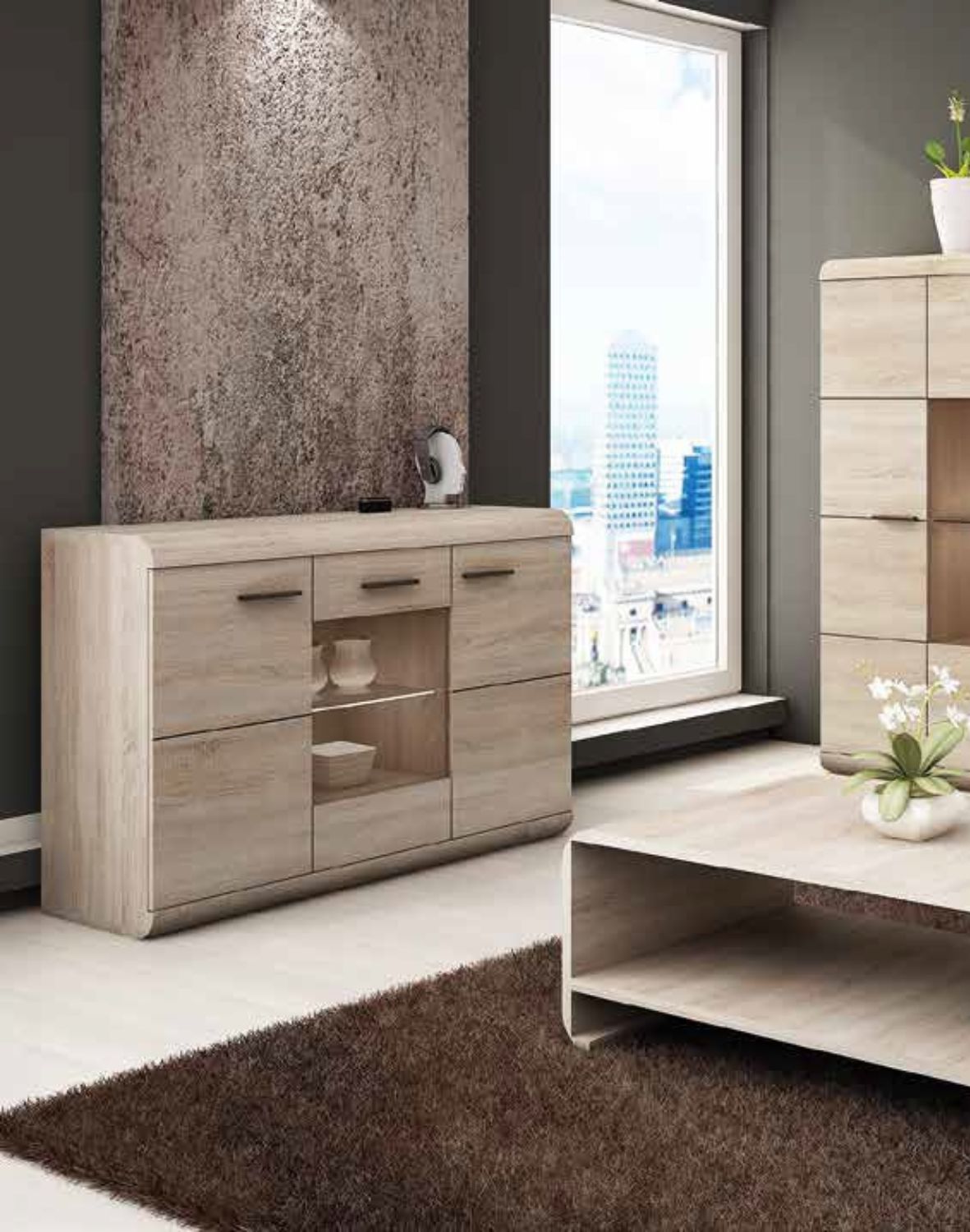 komoda z witryną link 120