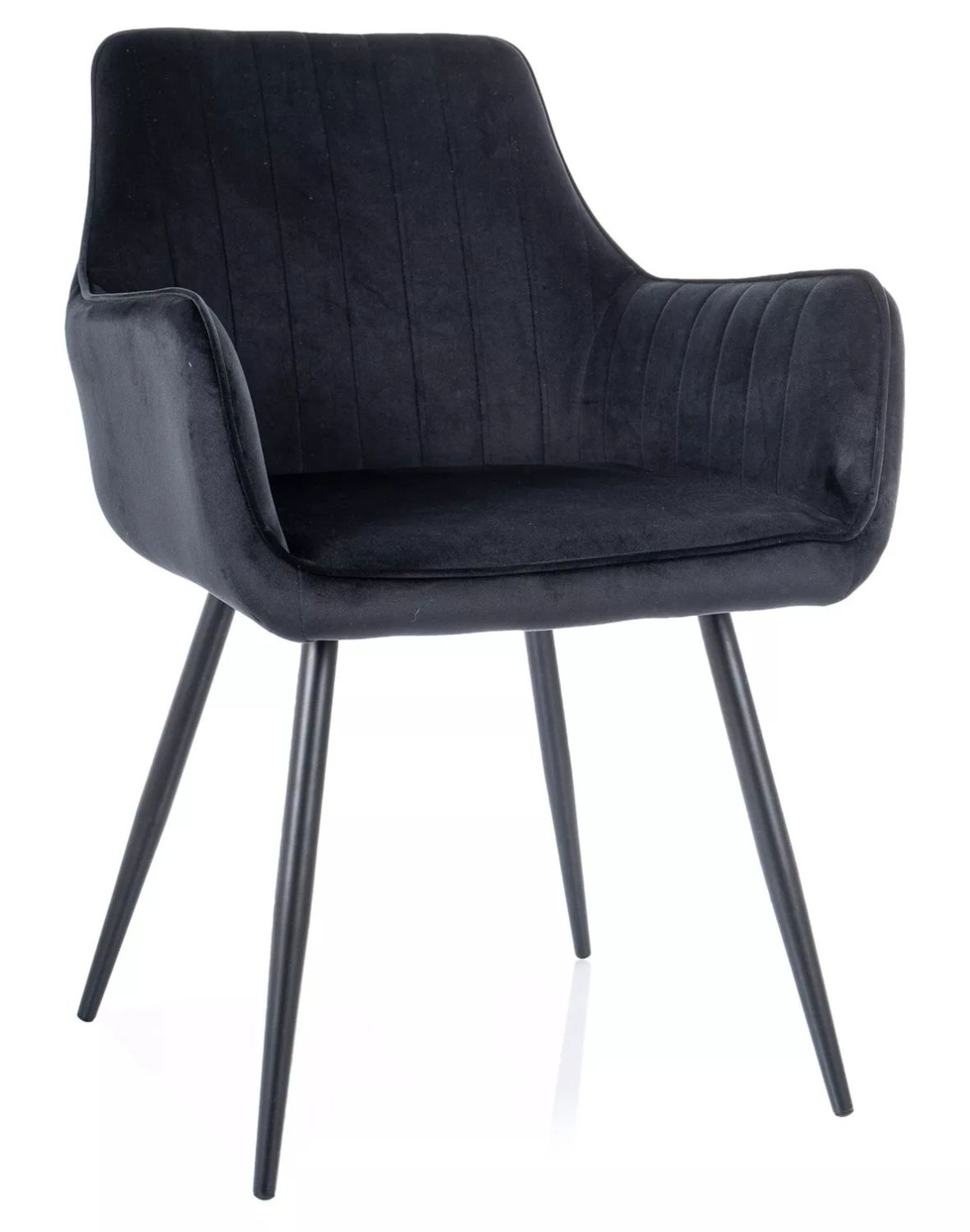 krzeslo apple velvet czarne