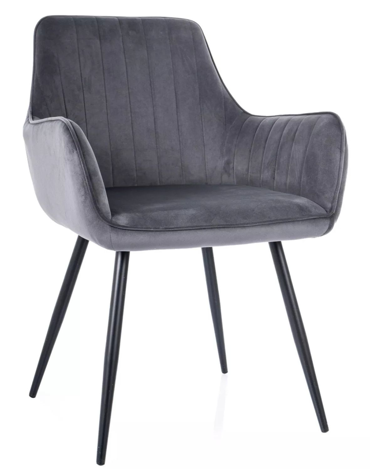 krzeslo apple velvet szare