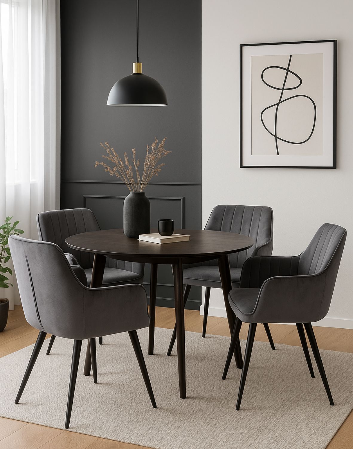 krzeslo apple velvet szare