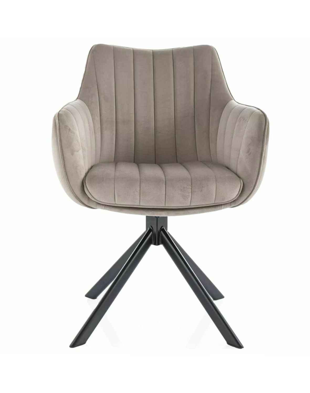 krzeslo azalia velvet ciemny bezowy