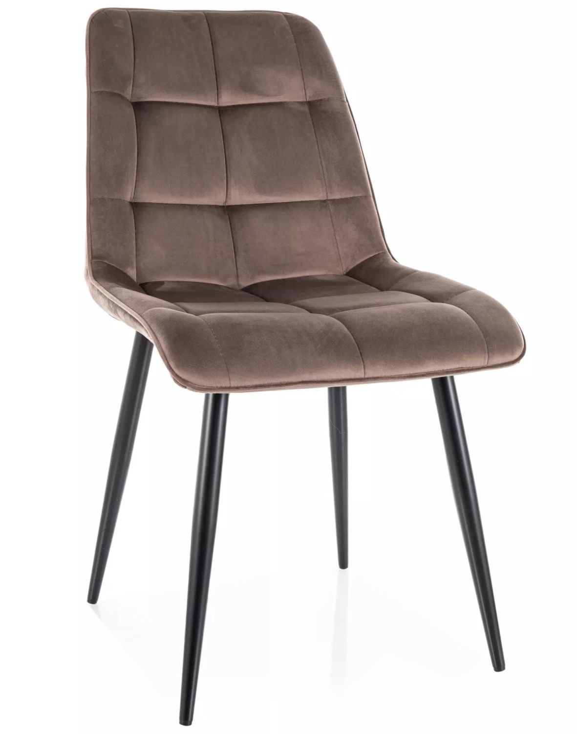 krzeslo  chic velvet cappuccino czarny