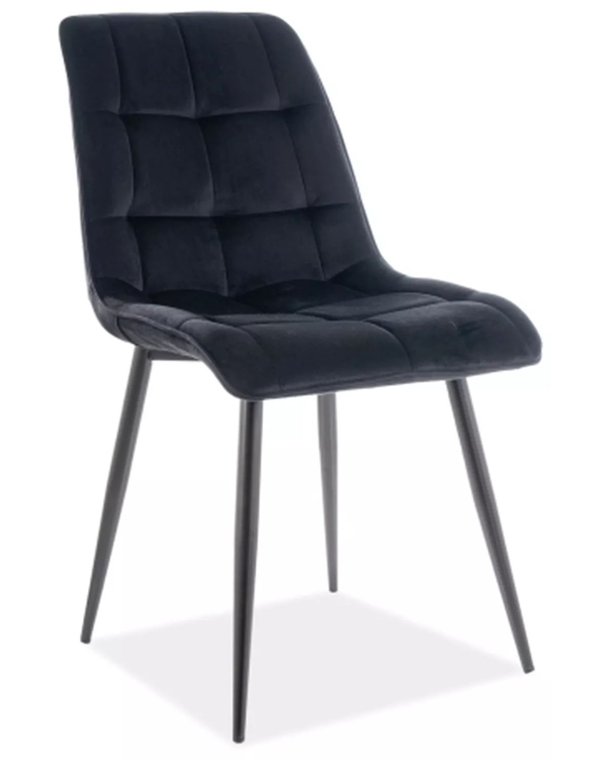 krzeslo  chic velvet czarne czarny
