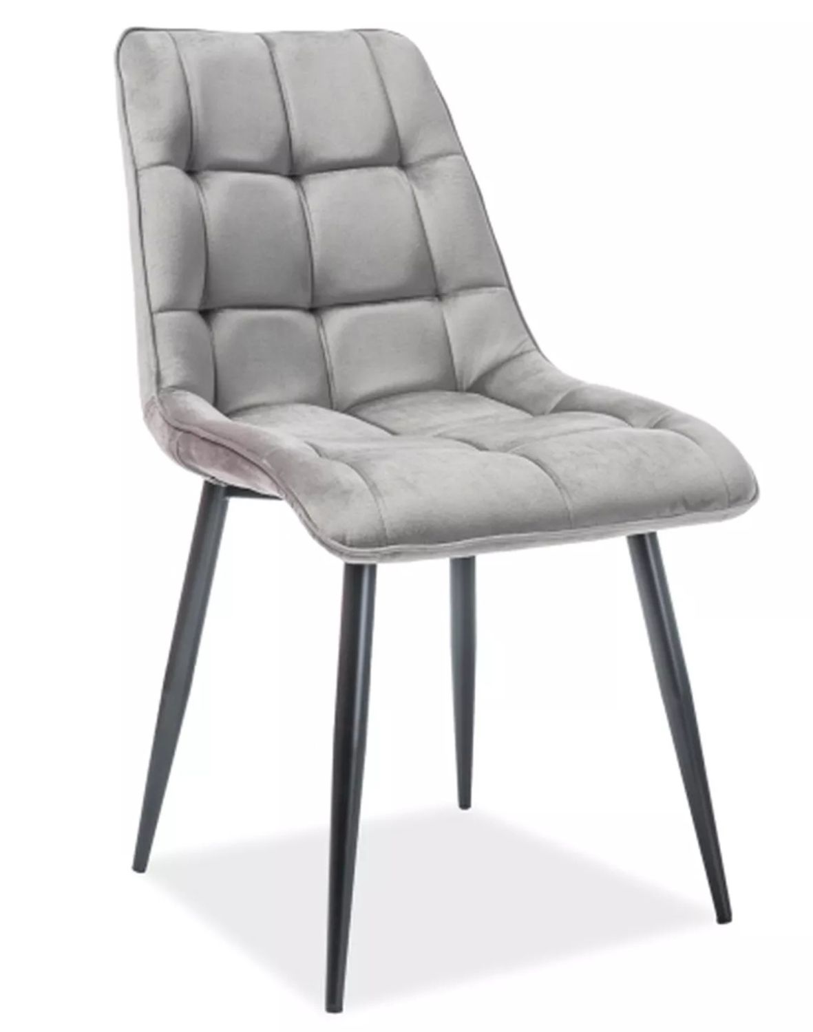 krzeslo  chic velvet szare czarny