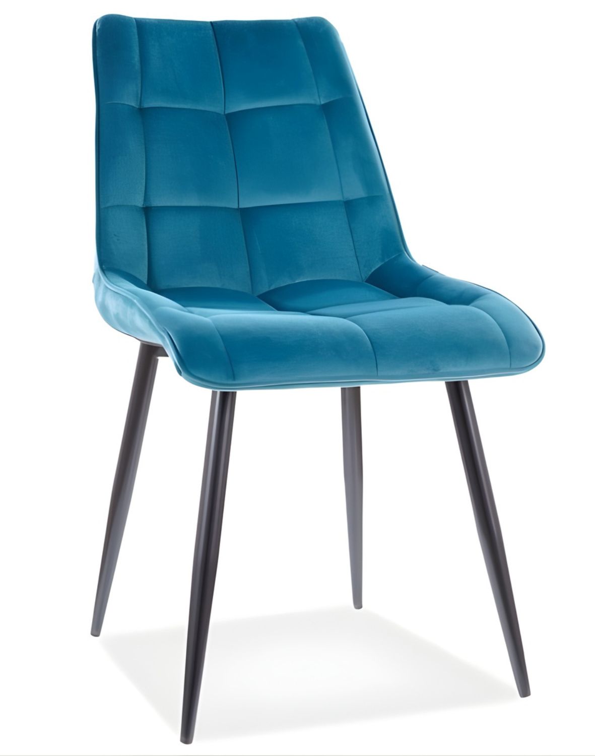 krzeslo chic velvet turkus czarne
