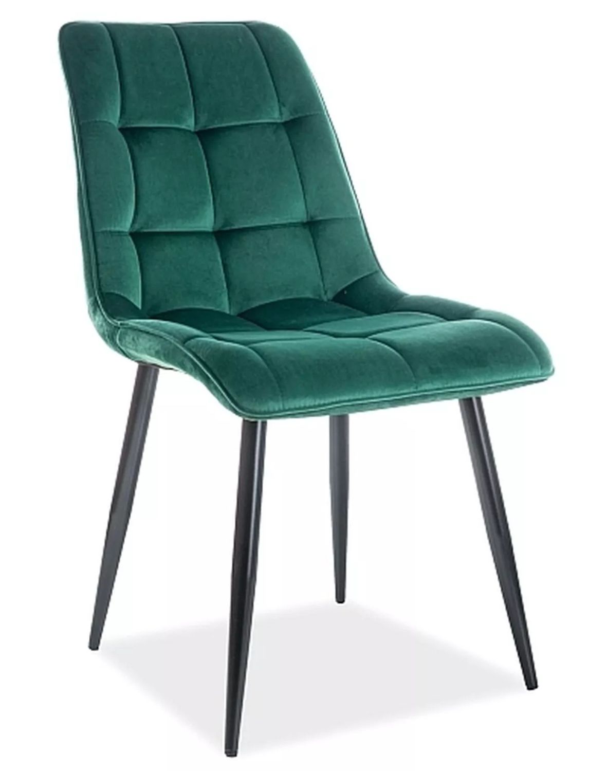krzeslo  chic velvet zielone czarny