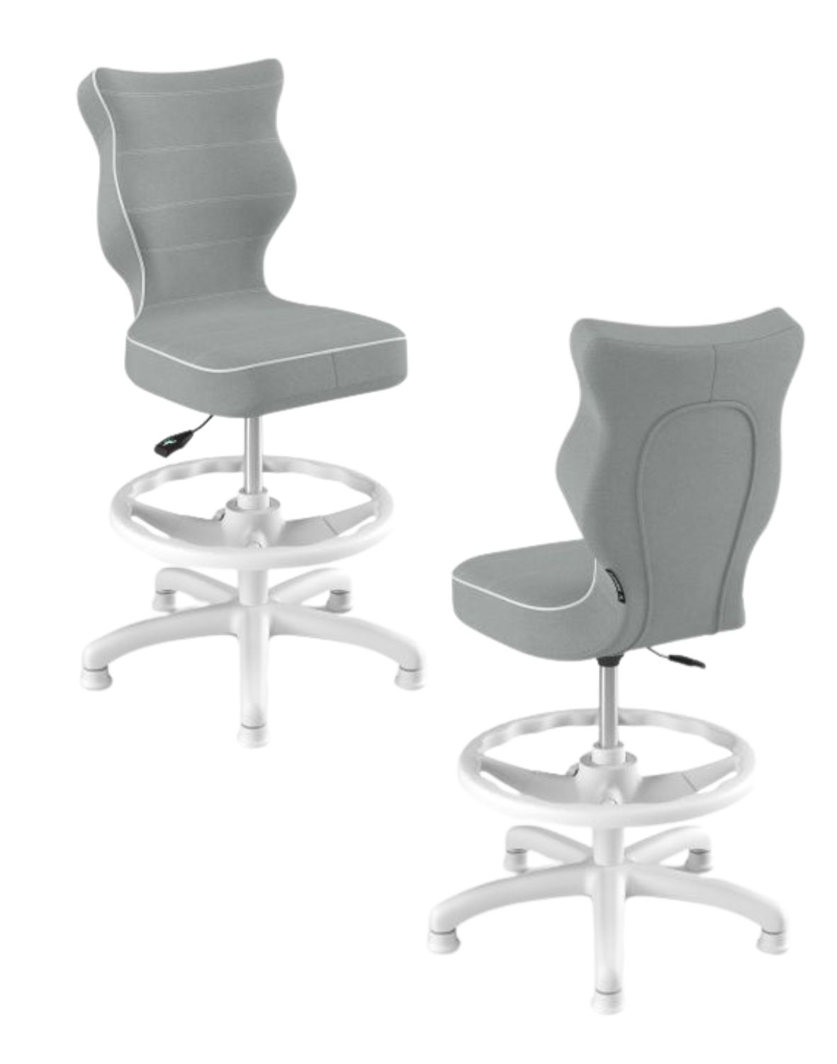 Krzesło dziecięce Entelo Petit z podnóżkiem 133-159 cm Biała Podstawa