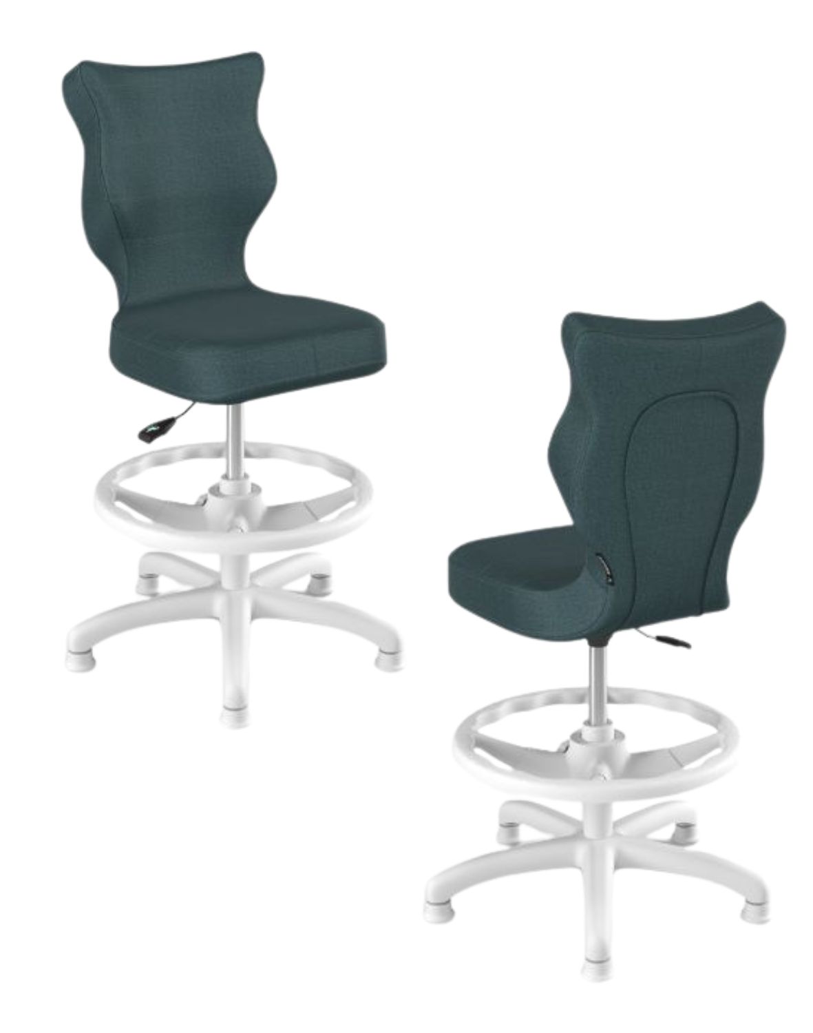 Krzesło dziecięce Entelo Petit z podnóżkiem 133-159 cm Biała Podstawa