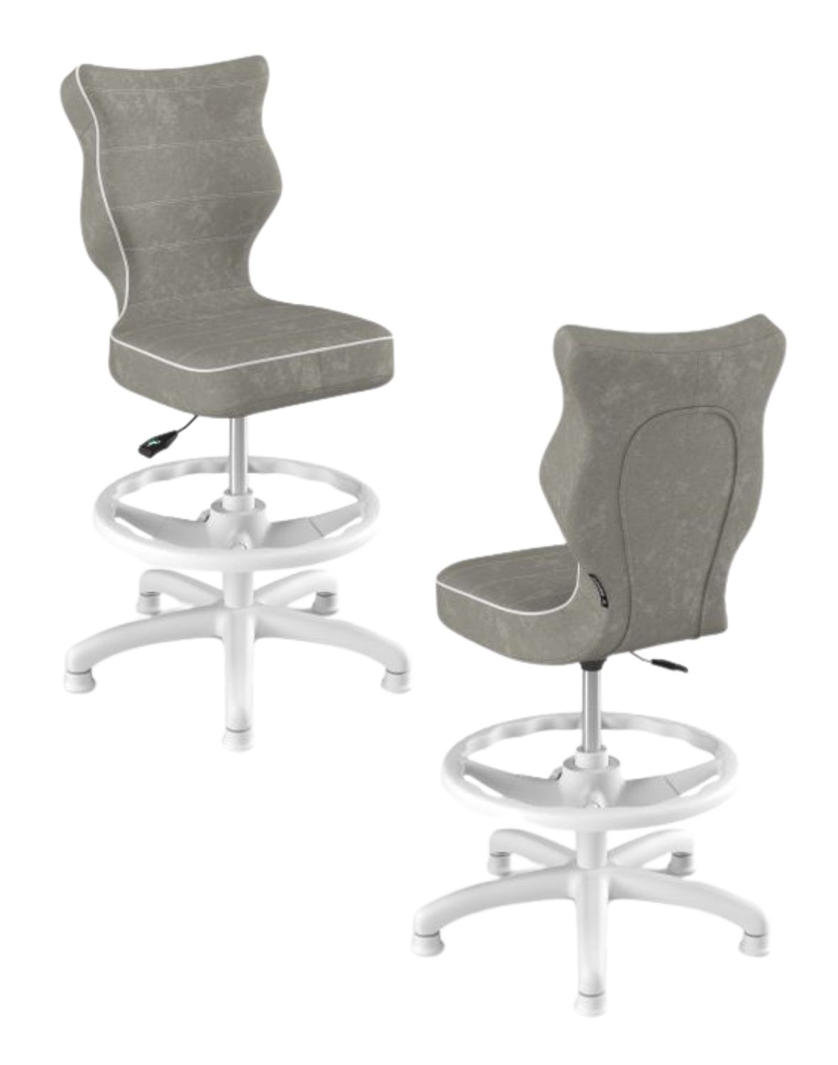 Krzesło dziecięce Entelo Petit z podnóżkiem 133-159 cm Biała Podstawa