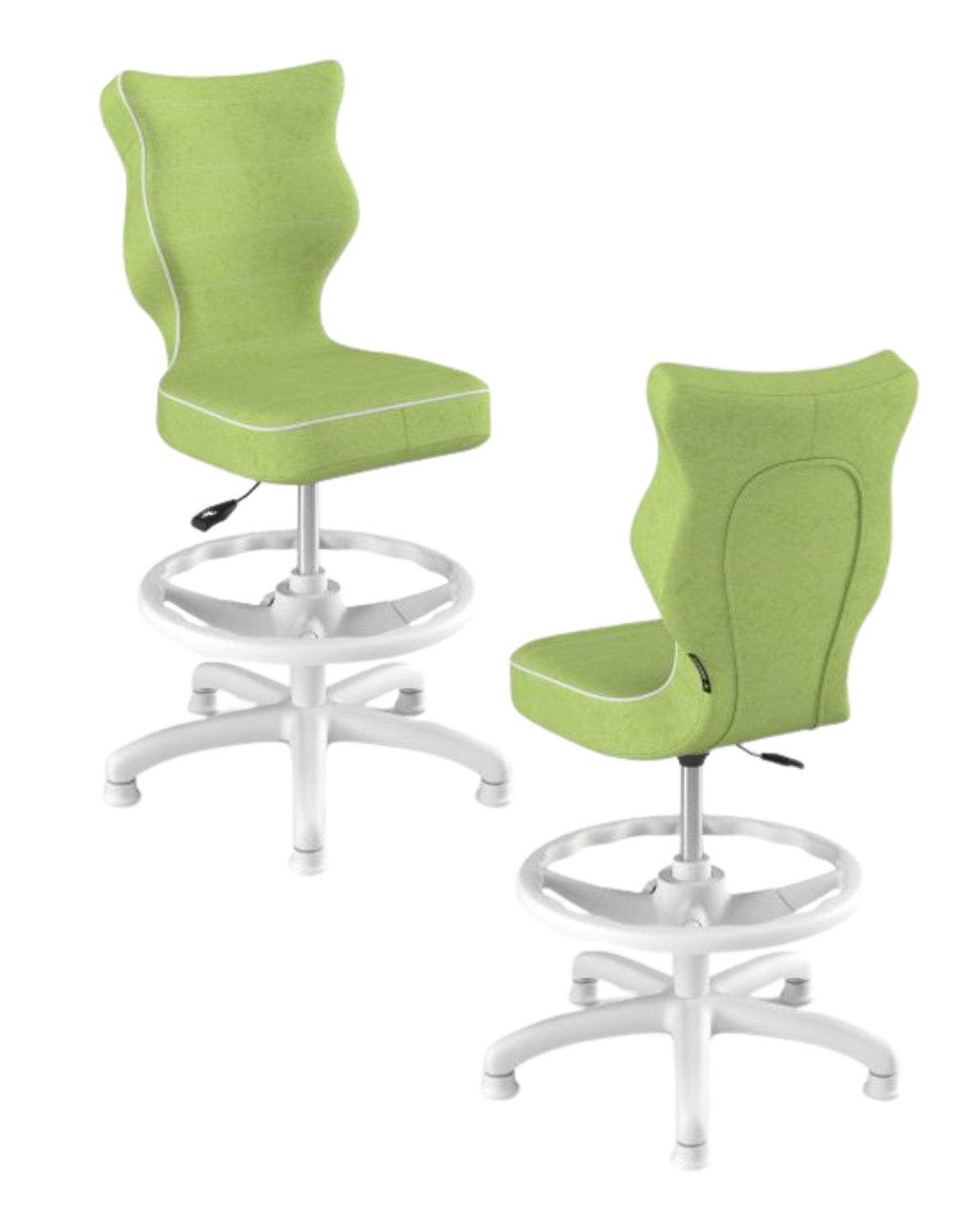 Krzesło dziecięce Entelo Petit z podnóżkiem 133-159 cm Biała Podstawa