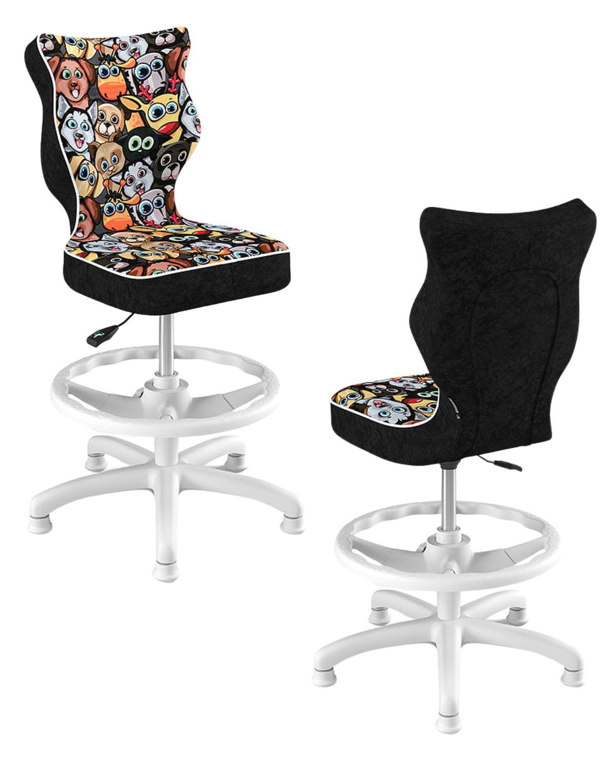 krzeslo dzieciece petit z podnozkiem 119 142 biala podstawa