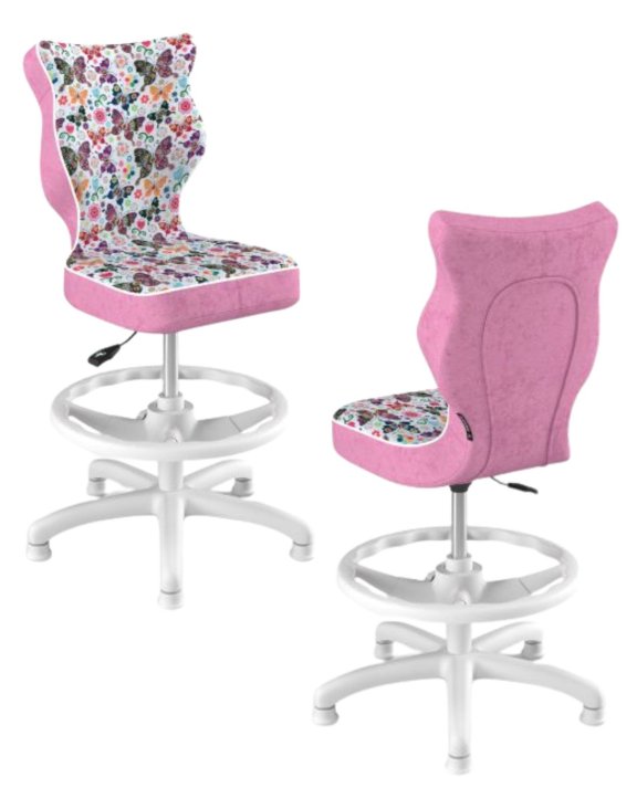 Krzesło dziecięce Entelo Petit z podnóżkiem 133-159 cm Biala Podstawa