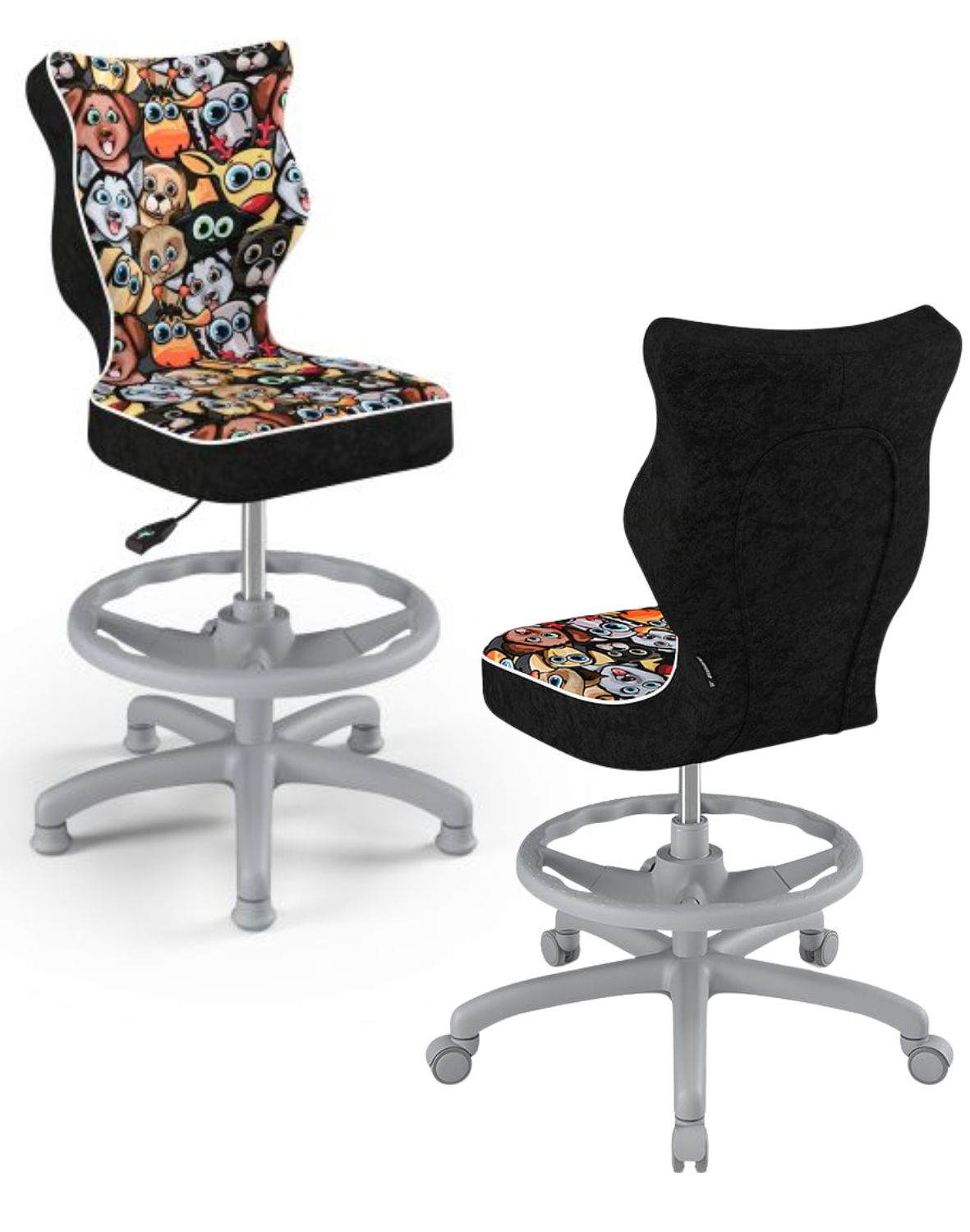 krzeslo dzieciece petit z podnozkiem 133 159 szara podstawa