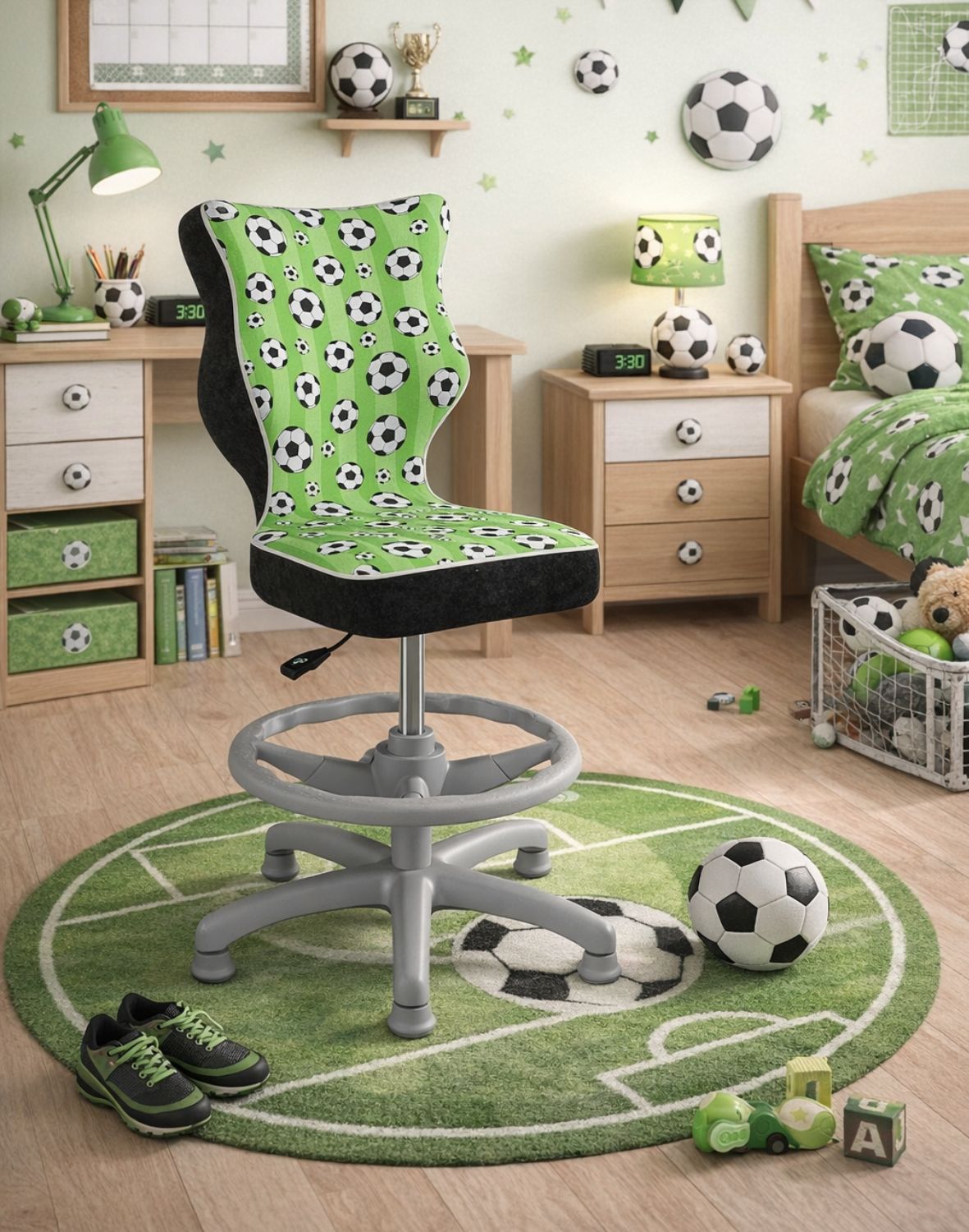 krzeslo dzieciece petit z podnozkiem 133 159 szara podstawa