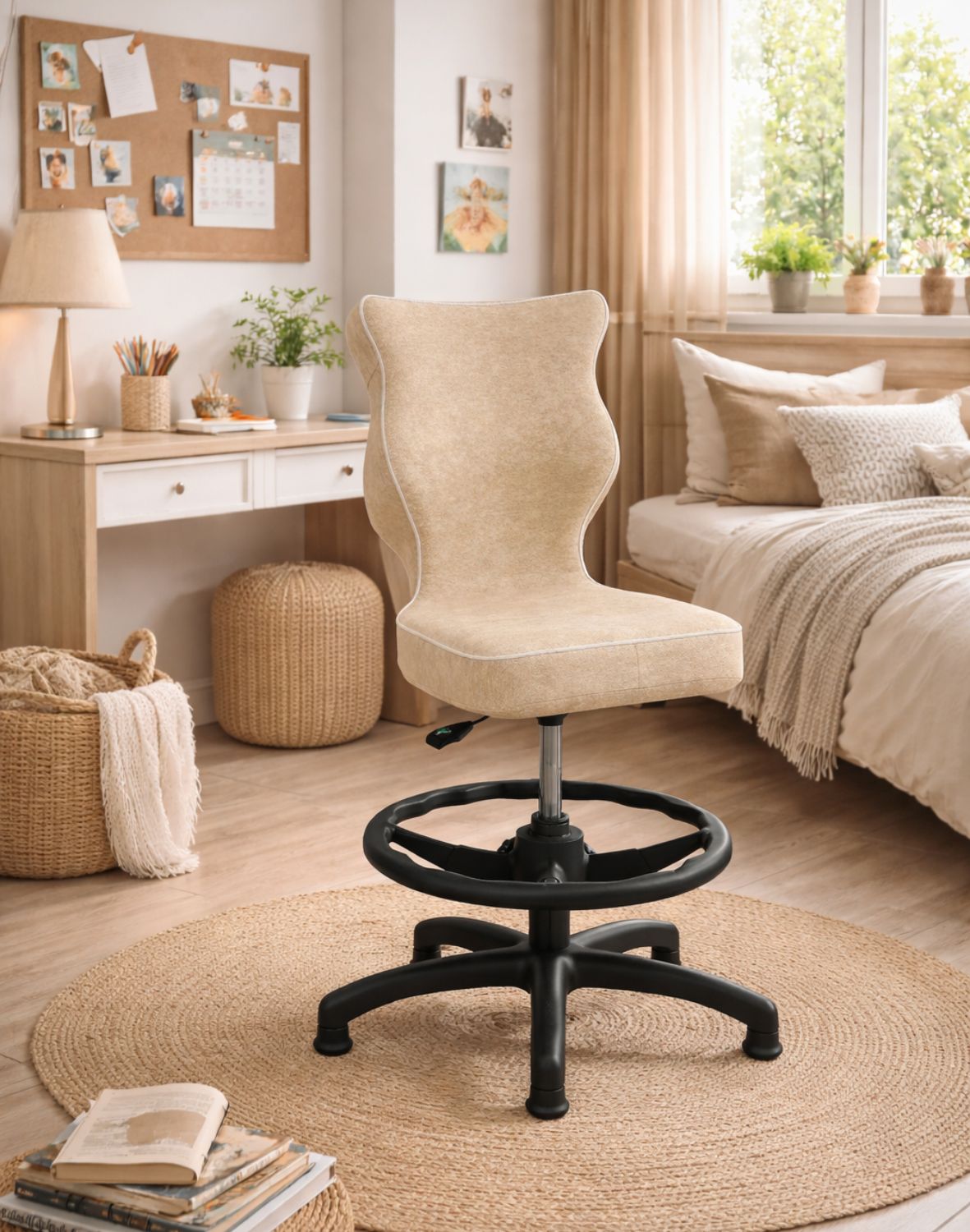 krzeslo dzieciece petit z podnozkiem 133 159 czarna podstawa