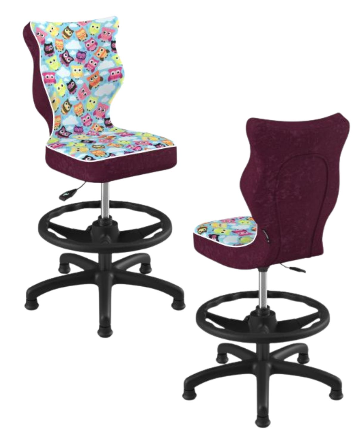 krzeslo dzieciece petit z podnozkiem 119 142 czarna podstawa