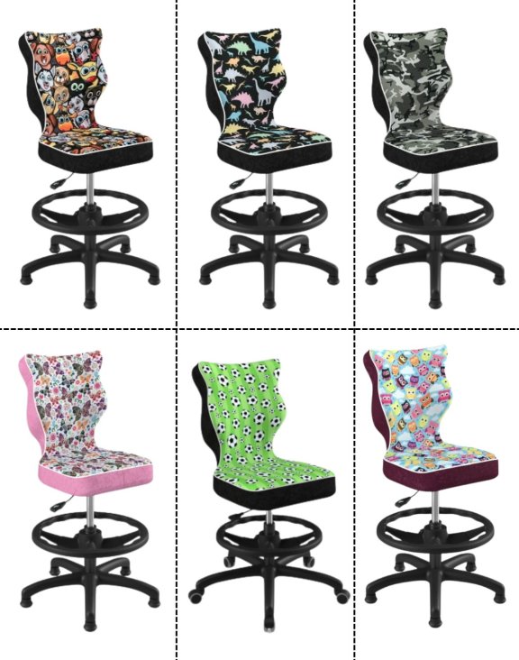 krzeslo dzieciece petit z podnozkiem 133 159 czarna podstawa