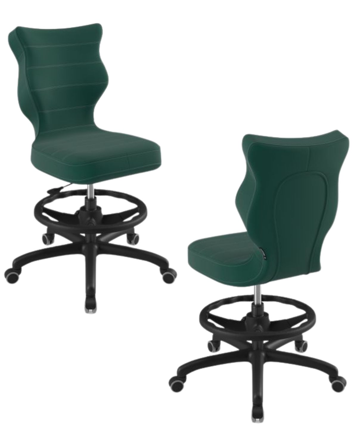 Krzesło dziecięce Entelo Petit z podnóżkiem 159-188 cm Czarna Podstawa