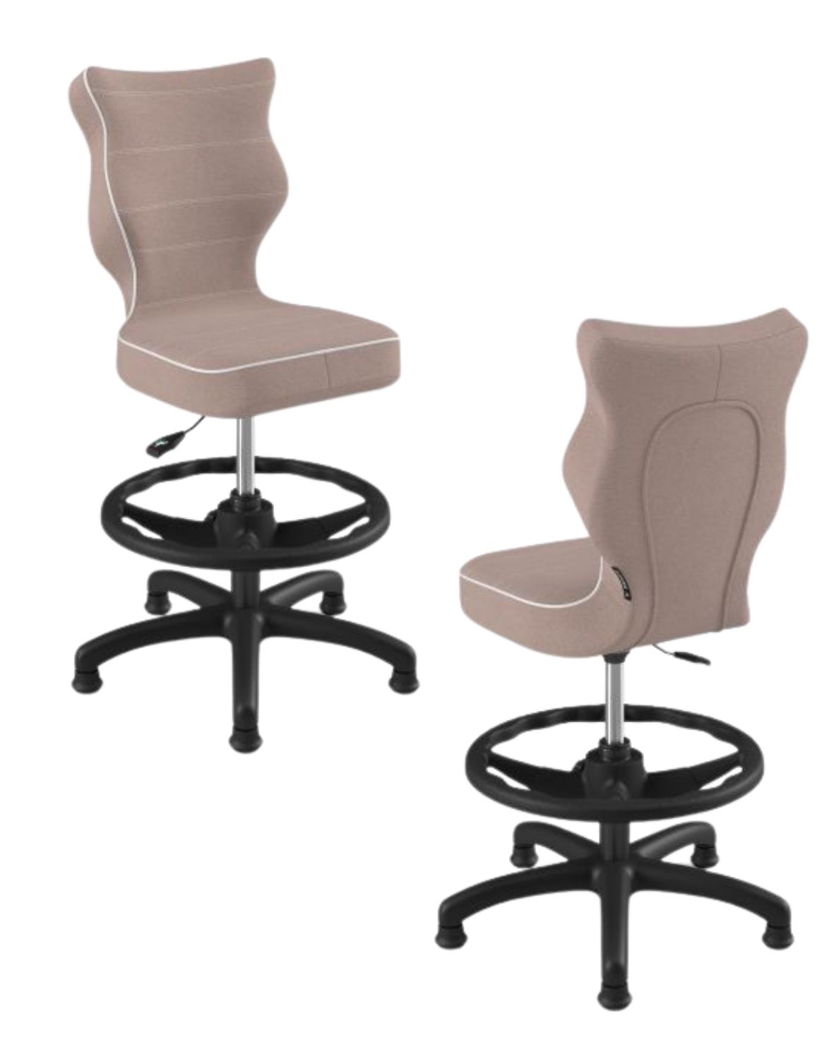 Krzesło dziecięce Entelo Petit z podnóżkiem 119-142 cm Czarna Podstawa