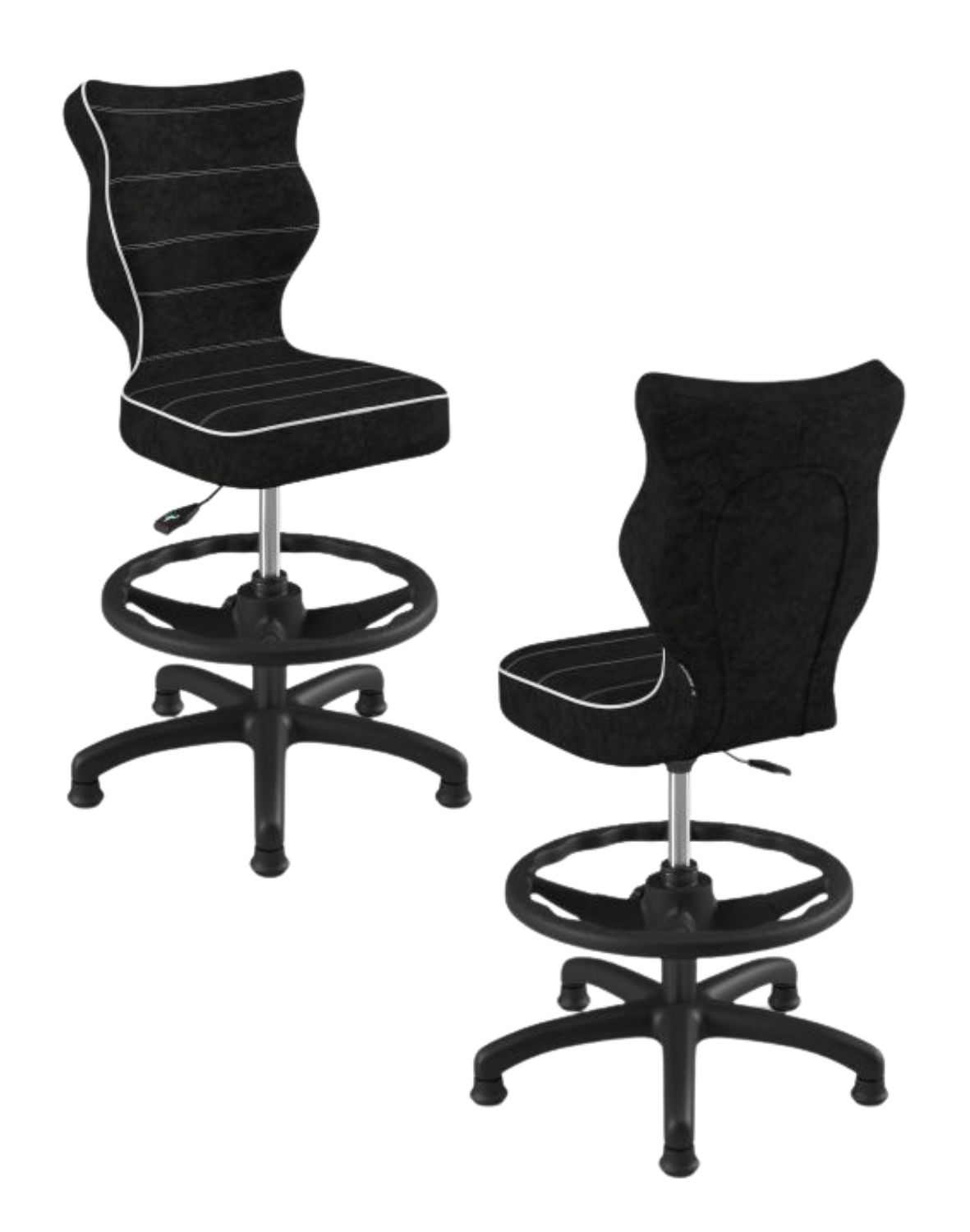 Krzesło dziecięce Entelo Petit z podnóżkiem 119-142 cm Czarna Podstawa