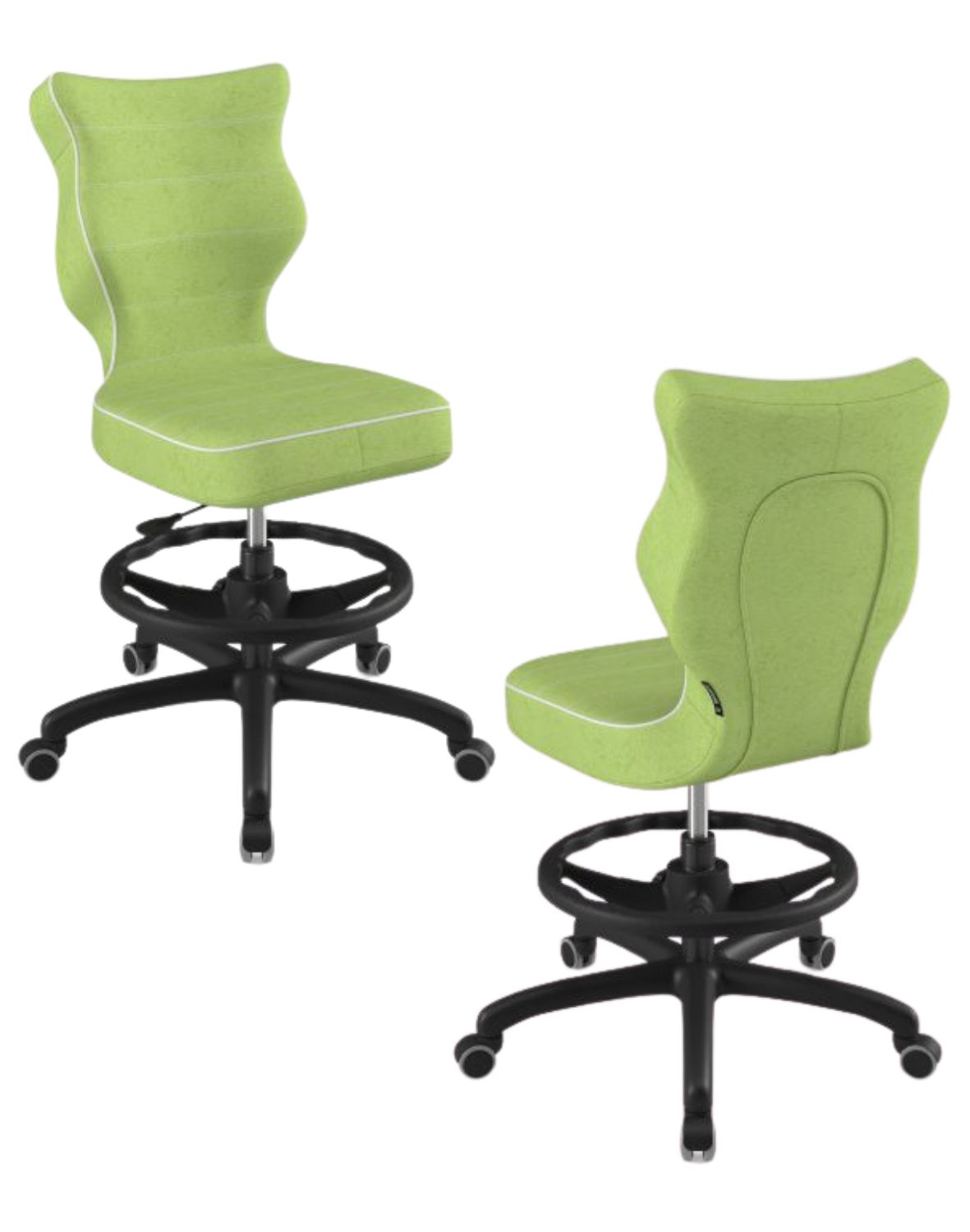 Krzesło dziecięce Entelo Petit z podnóżkiem 146-176,5 cm Czarna Podstawa