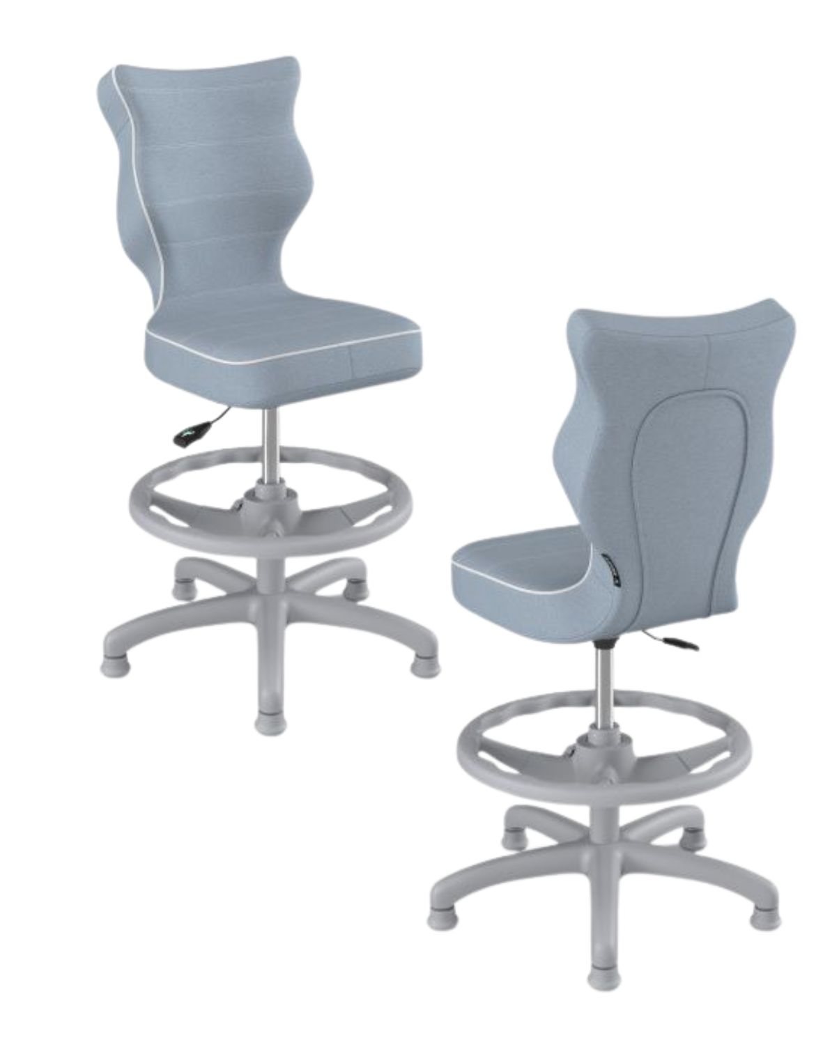 krzeslo dzieciece petit z podnozkiem 119 142 szara podstawa