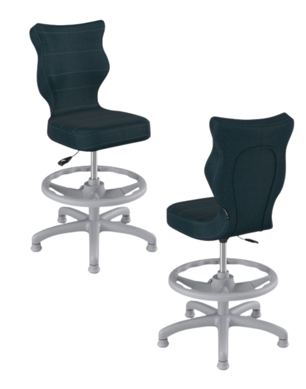 krzeslo dzieciece petit z podnozkiem 119 142 szara podstawa