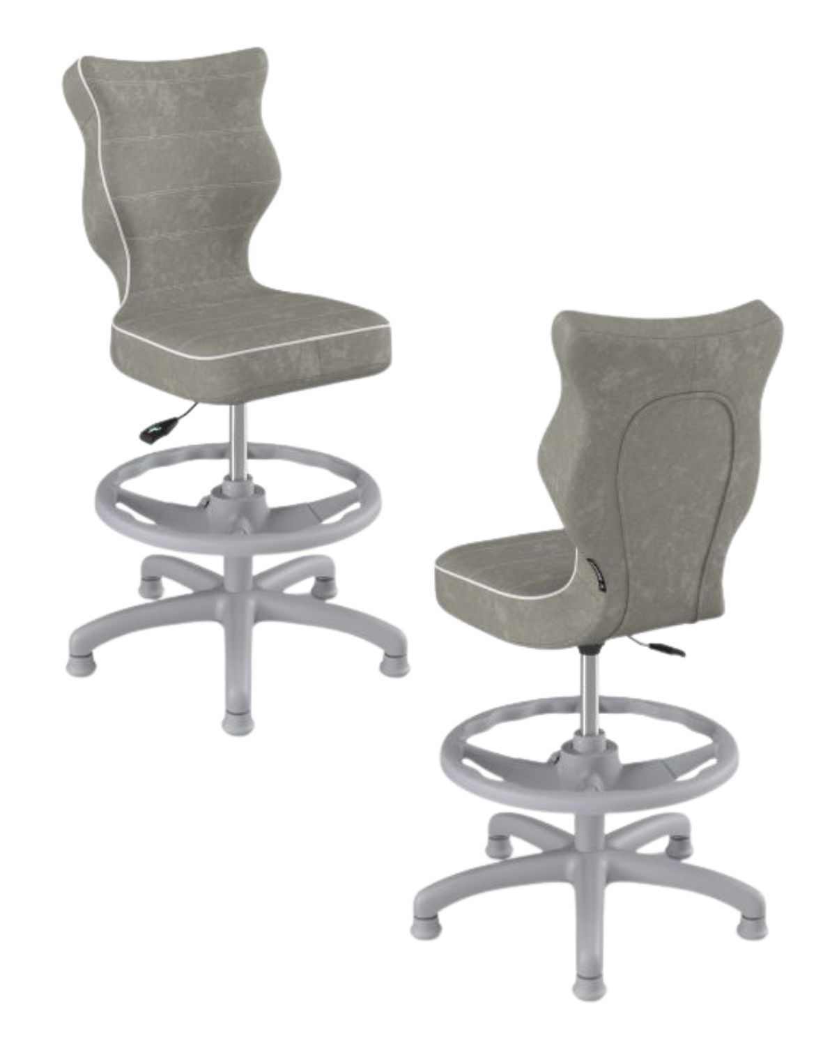 krzeslo dzieciece petit z podnozkiem 119 142 szara podstawa