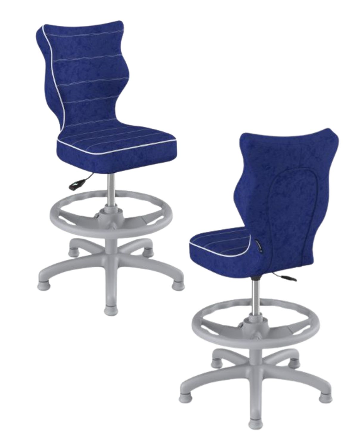 krzeslo dzieciece petit z podnozkiem 119 142 szara podstawa