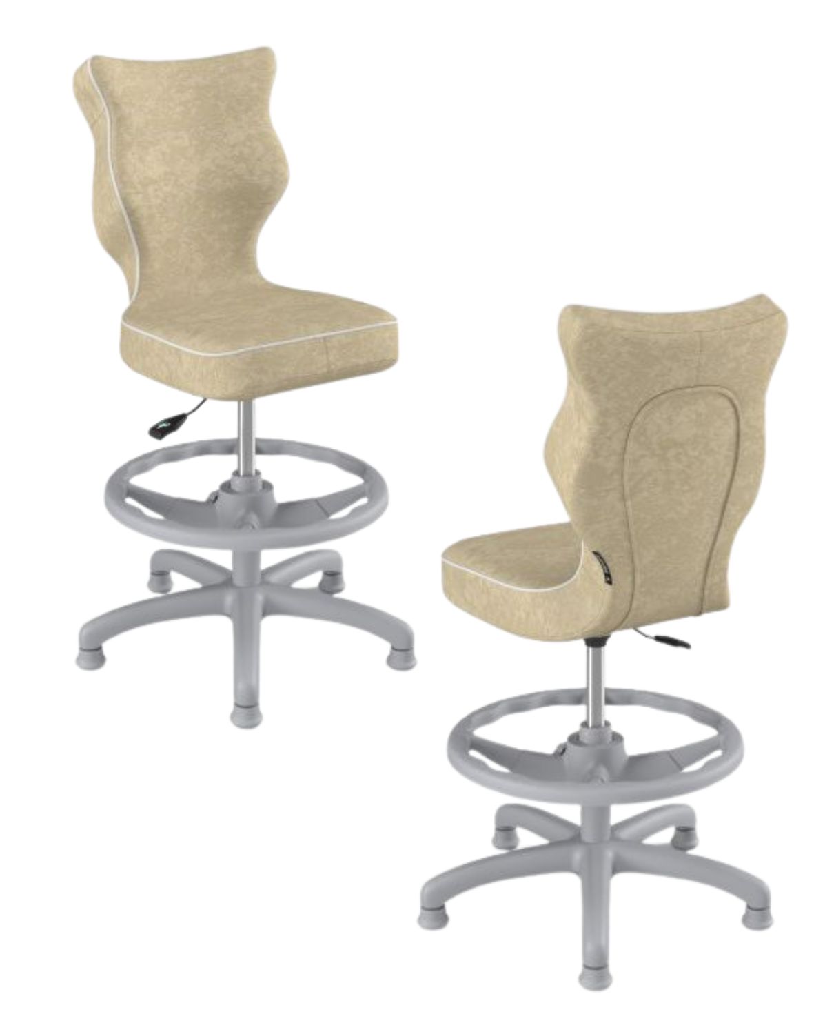 krzeslo dzieciece petit z podnozkiem 119 142 szara podstawa