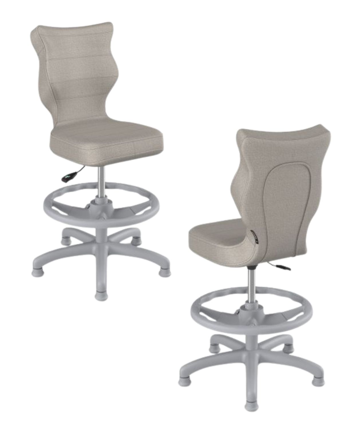 Krzesło dziecięce Entelo Petit z podnóżkiem 133-159 cm, Szara Podstawa