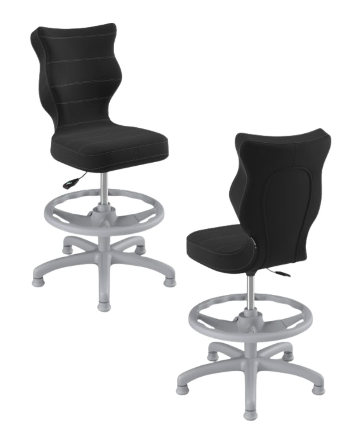 Krzesło dziecięce Entelo Petit z podnóżkiem 133-159 cm, Szara Podstawa