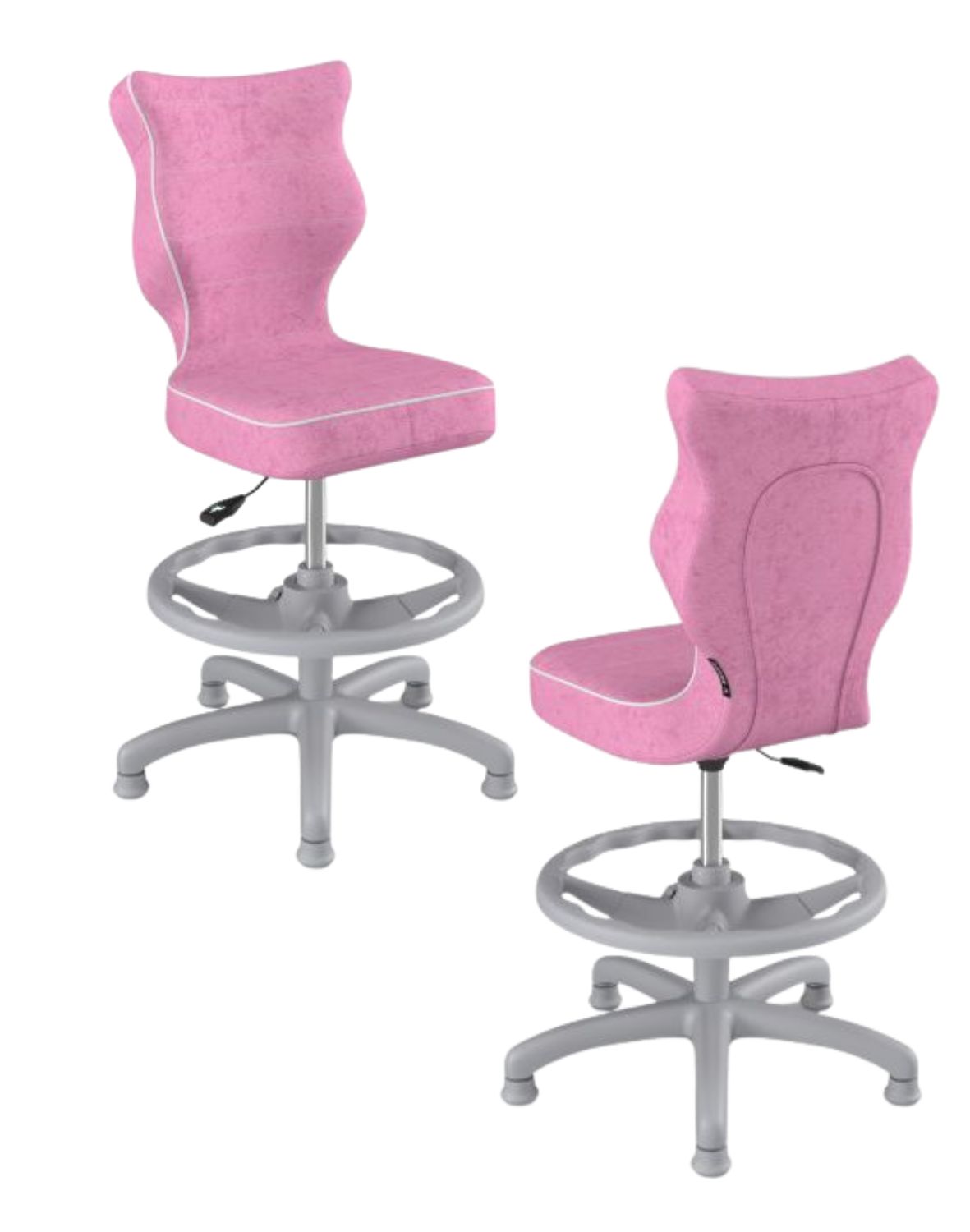 Krzesło dziecięce Entelo Petit z podnóżkiem 133-159 cm, Szara Podstawa