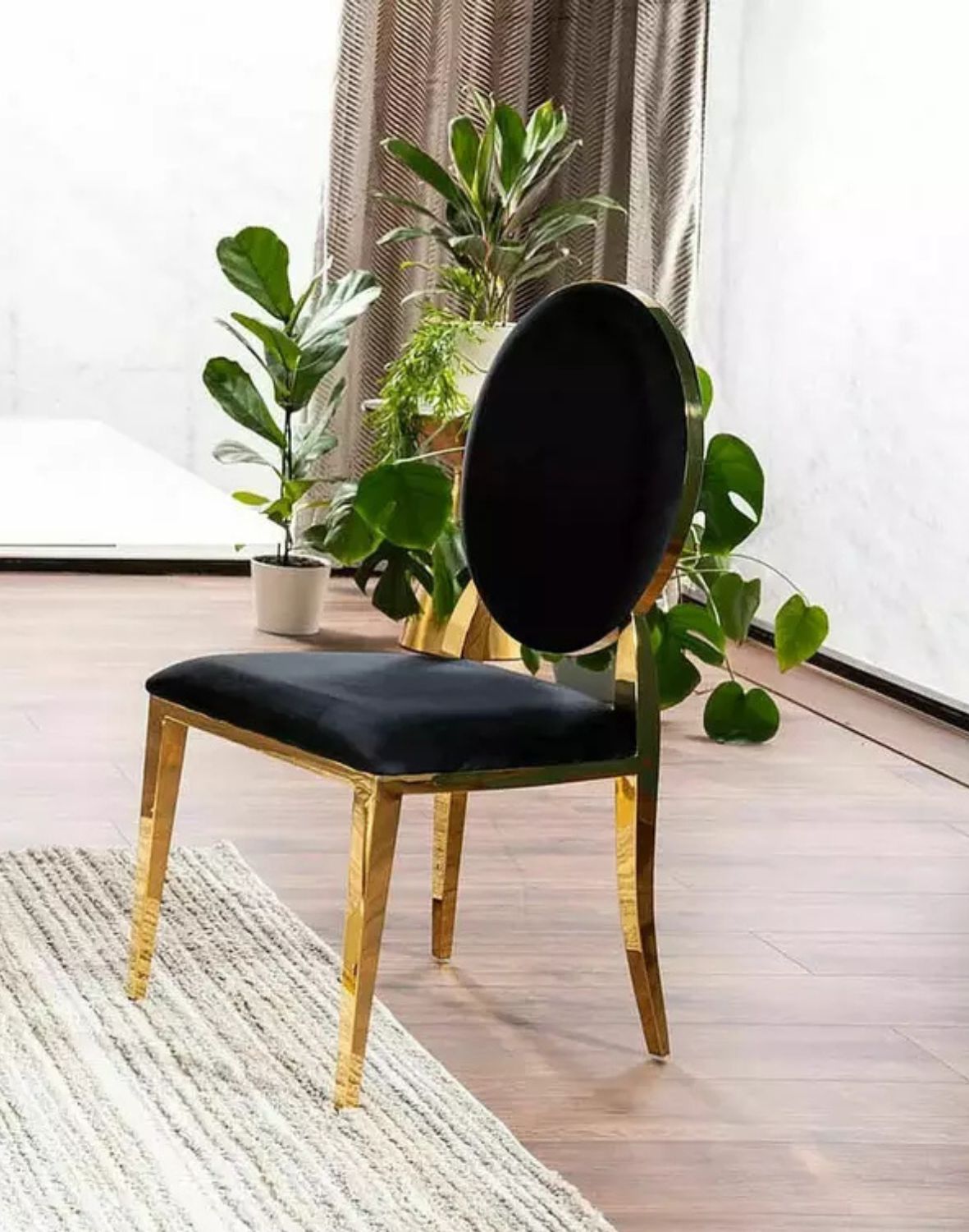 krzeslo king velvet czarny