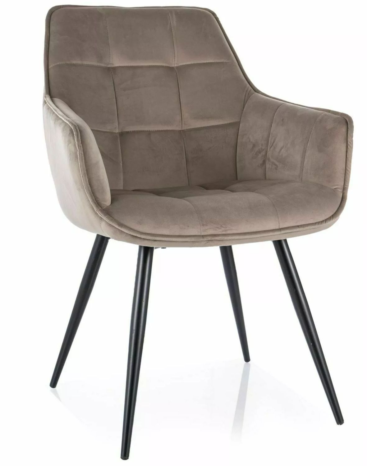 krzeslo lilia velvet ciemny bez