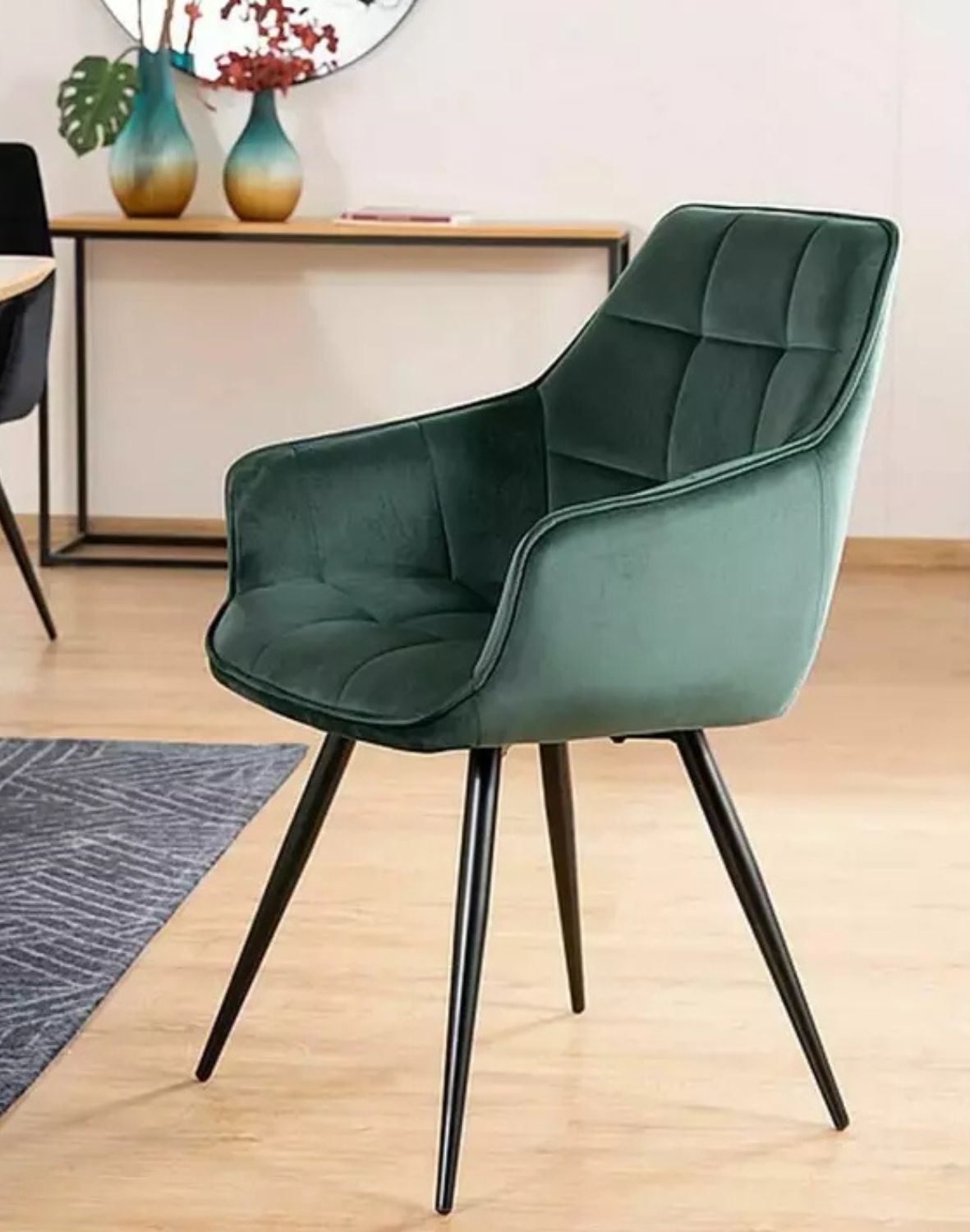 krzeslo lilia velvet zielone