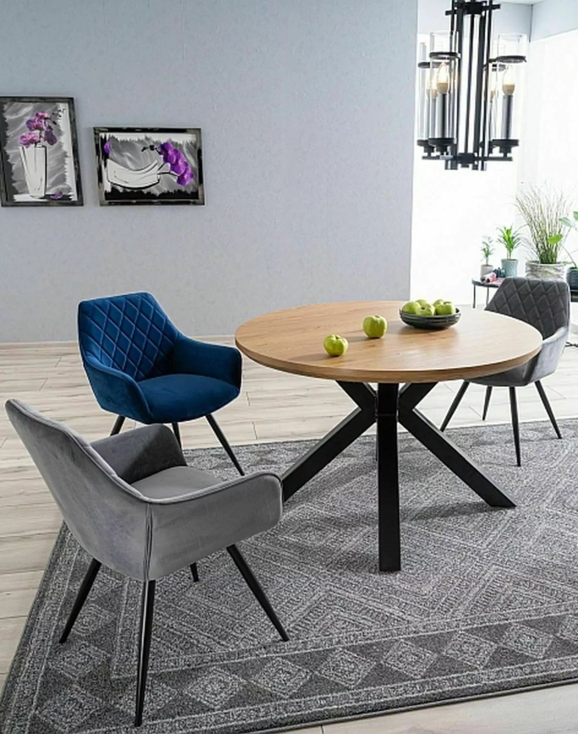 krzeslo linea velvet szary