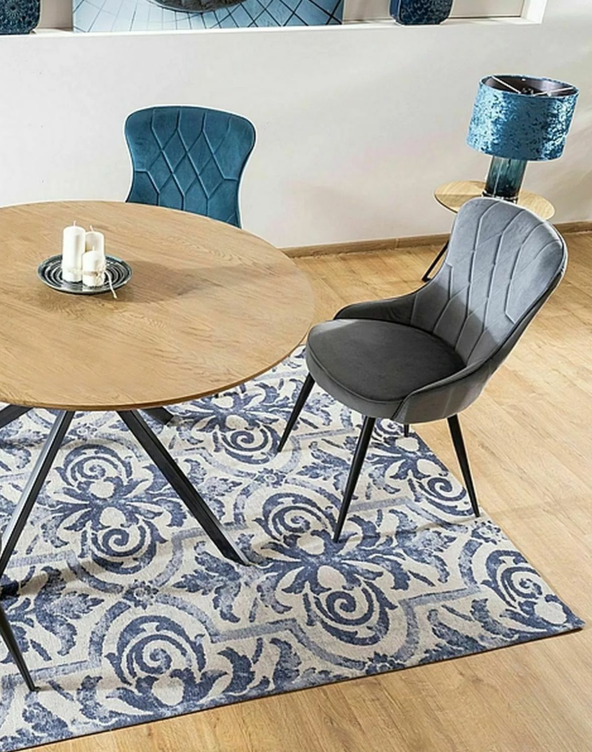 krzeslo lotus velvet szare