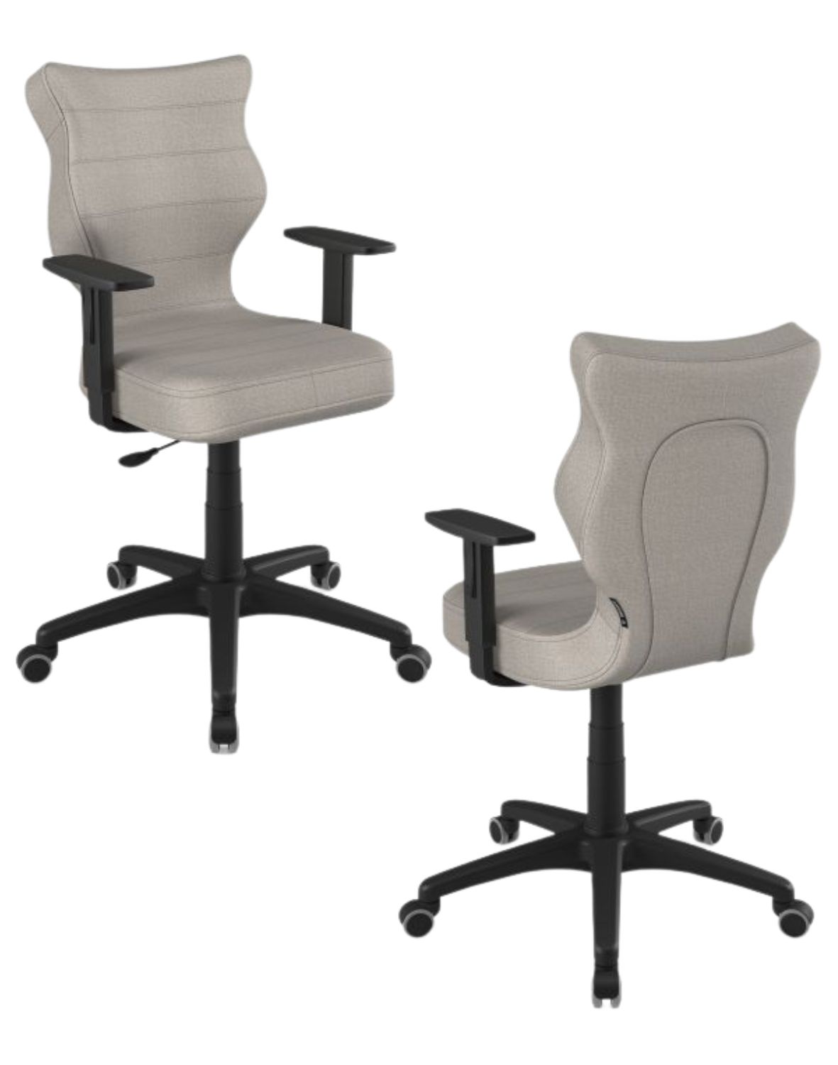Krzesło młodzieżowe Duo, czarna podstawa, rozmiar 6, wzrost 159-188 cm