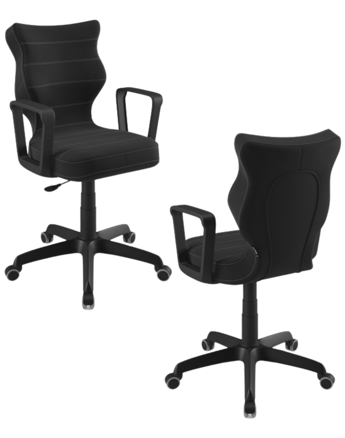 Krzesło młodzieżowe Entelo Norm, Czarna Podstawa, Rozmiar 5 (wzrost 146 - 176,5 cm)