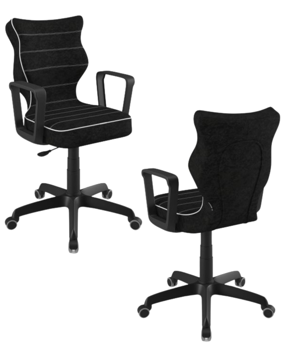 Krzesło młodzieżowe Entelo Norm, Czarna Podstawa, Rozmiar 5 (wzrost 146 - 176,5 cm)