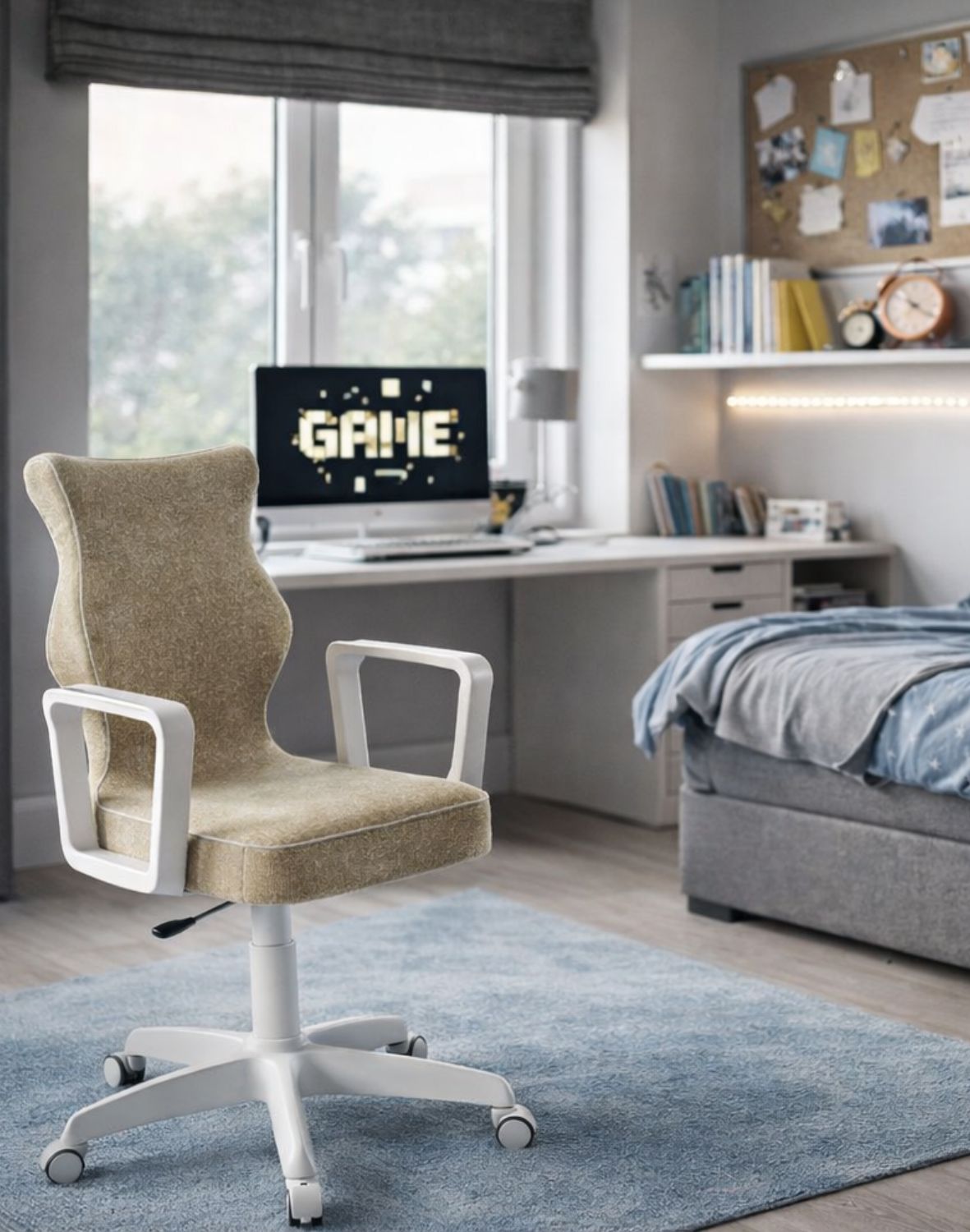 Krzesło młodzieżowe Entelo Norm, Biała Podstawa, Rozmiar 6 (wzrost 159 - 188 cm)